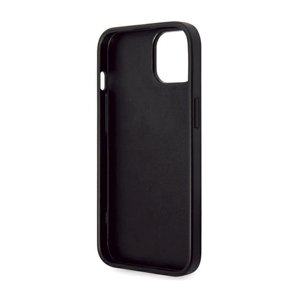 iPhone 14 Guess Saffiano Strap Back Cover - Black