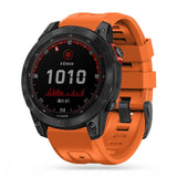 Universal Garmin 22mm QuickFit Iconband Tech-Protect Line Silicone Strap - Orange