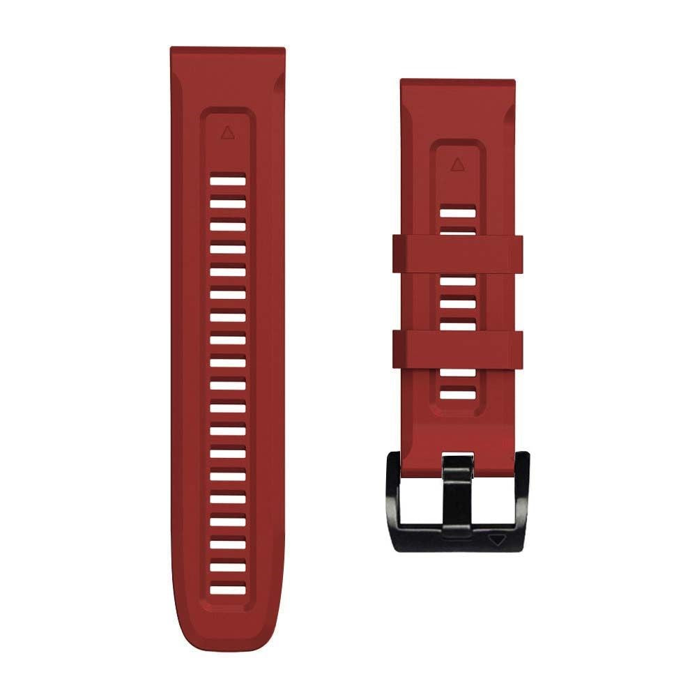 Universal Garmin 22mm QuickFit Iconband Tech-Protect Line Silicone Strap - Red