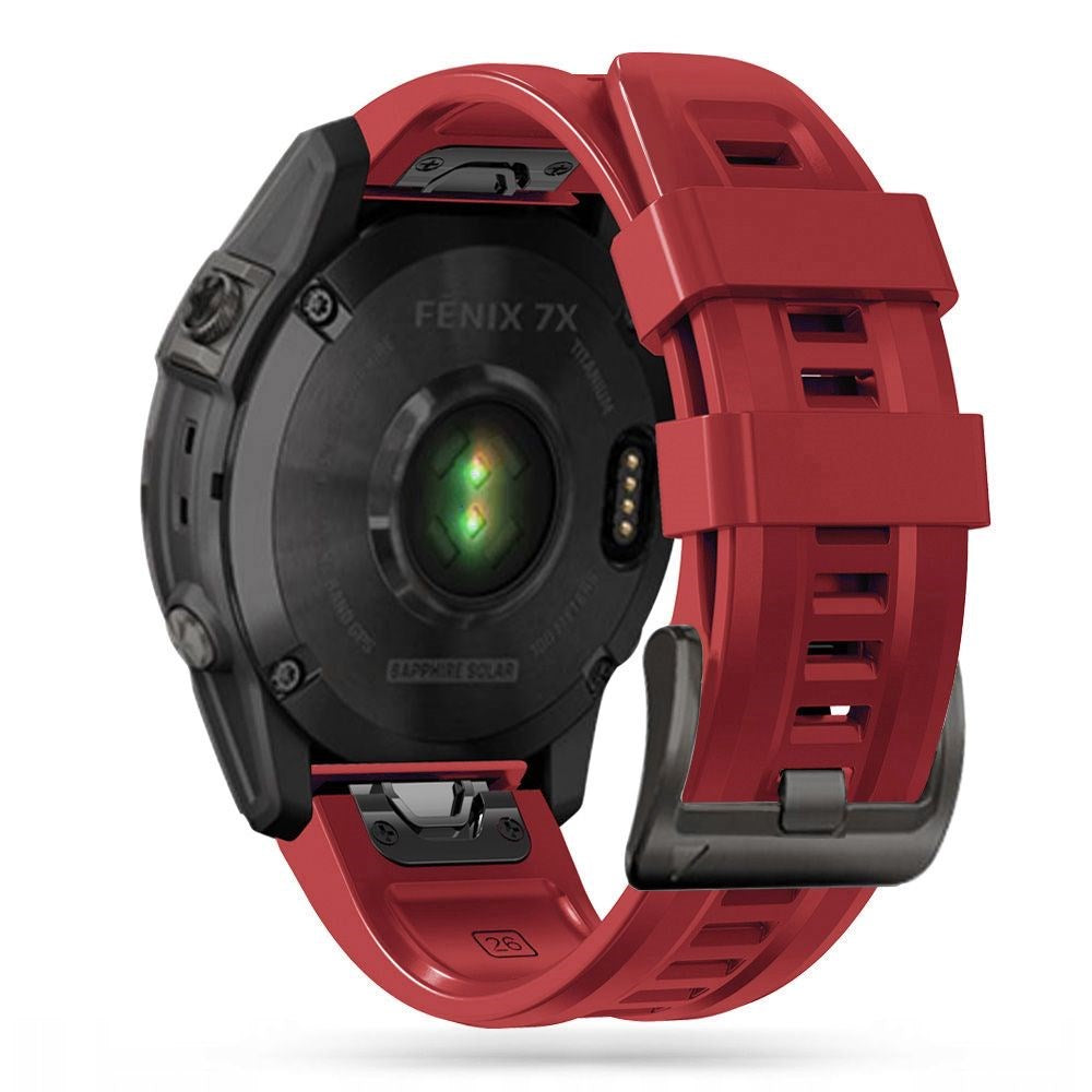 Universal Garmin 26mm Iconband Tech-Protect Line Silicone Strap - Red