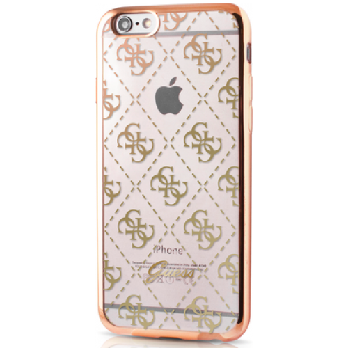 Guess iPhone 6/6s Signature Heard. Transparent TPU Case Gold