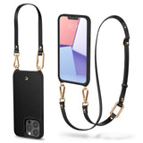 iPhone 13 Pro Spigen Cyrill Classic Charm Leather Case w. Strap - Black (DEMO)