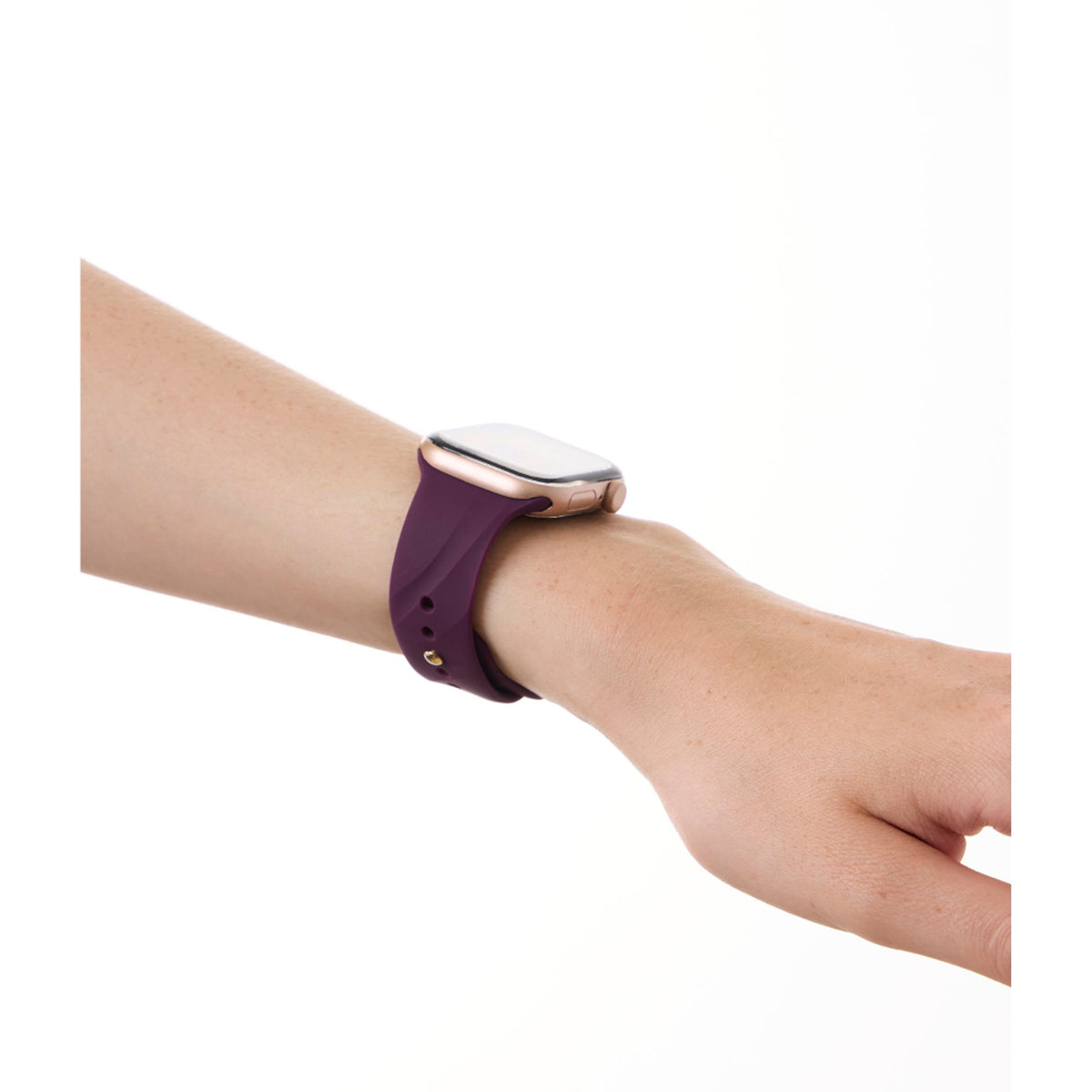 Apple Watch (38/40/SE/41/42mm) iDeal of Sweden Soft Swirl Silicone Watch Strap - Size M/L - Velvet Plum
