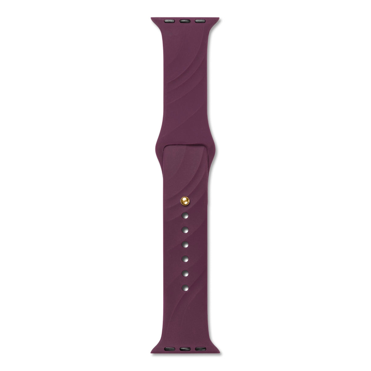 Apple Watch (38/40/SE/41/42mm) iDeal of Sweden Soft Swirl Silicone Watch Strap - Size S/M - Velvet Plum