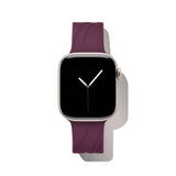 Apple Watch (42/44/SE/45/46/49mm) iDeal of Sweden Soft Swirl Silicone Watch Strap - Size M/L - Velvet Plum