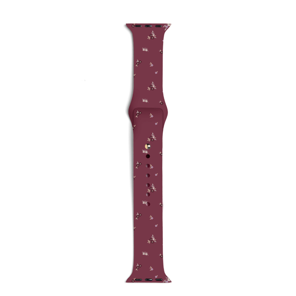 Apple Watch (42/44/SE/45/46/49mm) iDeal of Sweden Silicone Watch Strap - Size M/L - Fine Wine Bloom