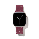 Apple Watch (42/44/SE/45/46/49mm) iDeal of Sweden Silicone Watch Strap - Size S/M - Fine Wine Bloom