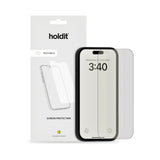 Holdit iPhone 16 / 15 / 15 Pro / 14 Pro Tempered Glass Screen Protector 2.5D - Case Friendly - Transparent