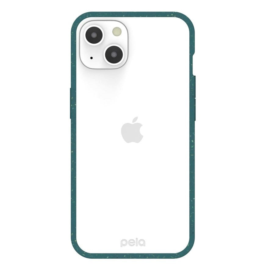 Pela Clear Eco-Friendly 100% Biodegradable Case For iPhone 13 - Green