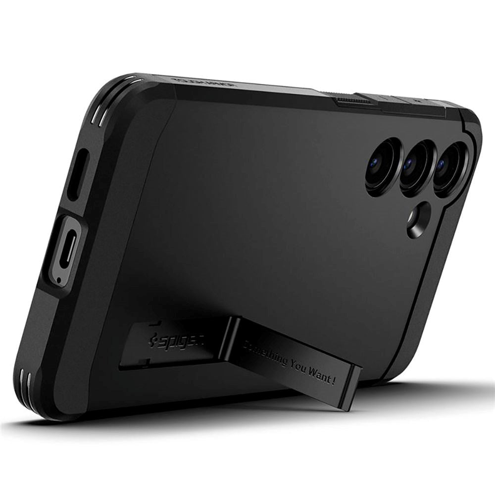 Samsung Galaxy S24+ (Plus) Spigen Tough Armor Case w. Kickstand - Black