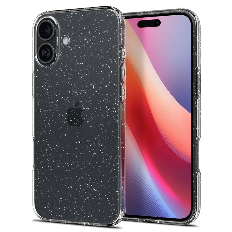 iPhone 16 Plus Spigen Liquid Crystal Glitter Case - Transparent