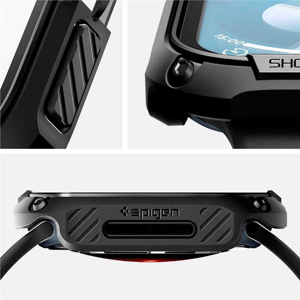 Apple Watch 10 (46mm) Spigen Tough Armor Case with Screen Protector Glass - Black