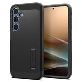 Samsung Galaxy S25 Spigen Tough Armor Hybrid Case with Kickstand - MagSafe Compatible - Black