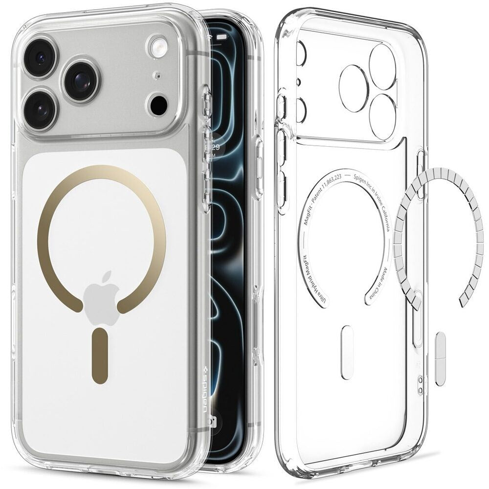 iPhone 18 Pro Max / 17 Pro Max Spigen Ultra Hybrid Case - MagSafe Compatible - Transparent / Gold