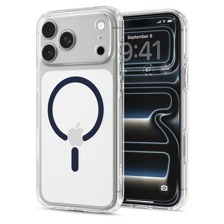 iPhone 18 Pro / 17 Pro Spigen Ultra Hybrid Case - MagSafe Compatible - Transparent / Blue