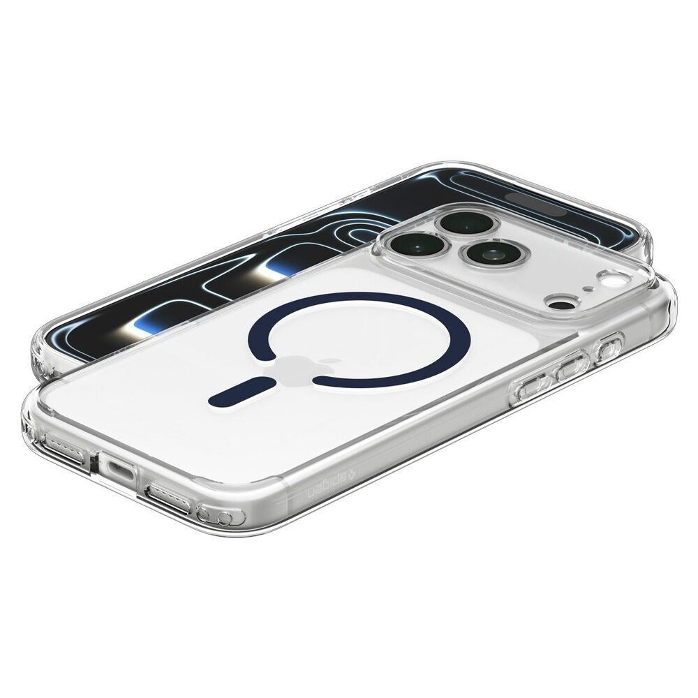 iPhone 18 Pro / 17 Pro Spigen Ultra Hybrid Case - MagSafe Compatible - Transparent / Blue