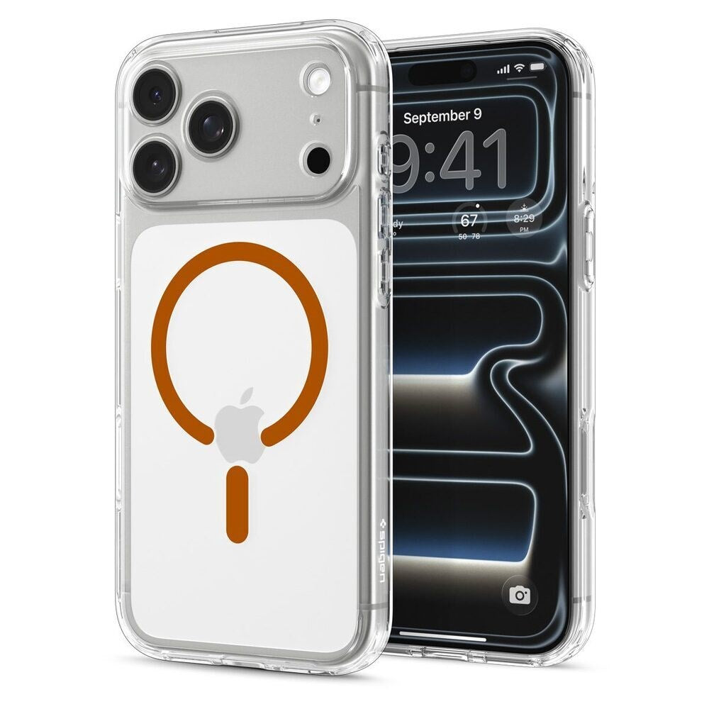 iPhone 18 Pro Max / 17 Pro Max Spigen Ultra Hybrid Case - MagSafe Compatible - Transparent / Orange