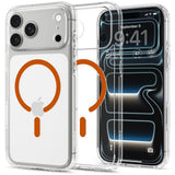 iPhone 18 Pro / 17 Pro Spigen Ultra Hybrid Case - MagSafe Compatible - Transparent / Orange
