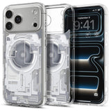 iPhone 18 Pro / 17 Pro Spigen Ultra Hybrid Case - MagSafe Compatible - Transparent / White
