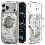 iPhone 18 Pro / 17 Pro Spigen Ultra Hybrid Case - MagSafe Compatible - Transparent / Silver
