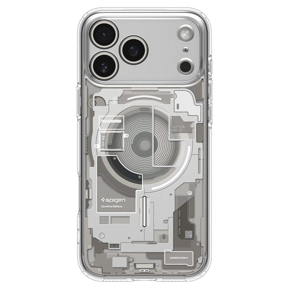 iPhone 18 Pro / 17 Pro Spigen Ultra Hybrid Case - MagSafe Compatible - Transparent / Silver