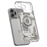 iPhone 18 Pro / 17 Pro Spigen Ultra Hybrid Case - MagSafe Compatible - Transparent / Silver