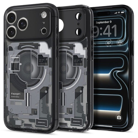 iPhone 18 Pro / 17 Pro Spigen Ultra Hybrid Case - MagSafe Compatible - Transparent / Black