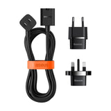 Baseus PowerCombo Cable/Extension Cord - 1 Meter - Black