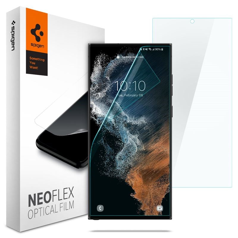 Samsung Galaxy S22 Ultra Spigen NeoFlex Screen Protector in Plastic - 2-Pack - Transparent