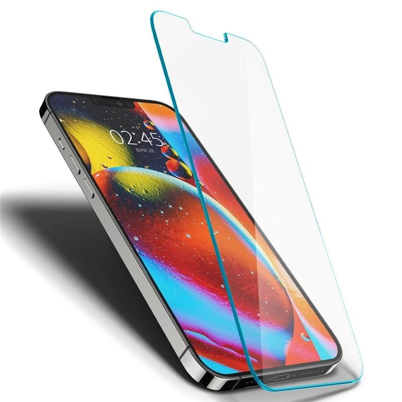 iPhone 14 Plus / 13 Pro Max Spigen EZ Fit Glas.tR Screen Protection 2 Pcs. - Case Friendly - Transparent