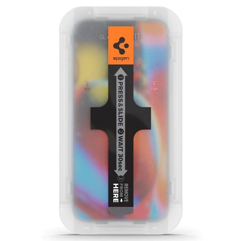 iPhone 14 Plus / 13 Pro Max Spigen EZ Fit Glas.tR Screen Protection 2 Pcs. - Case Friendly - Transparent