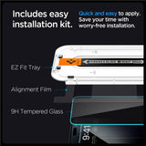 iPhone 15 Pro Max Spigen EZ Fit Glas.tR Screen Protection 2 Pcs. - Privacy Filter - Case Friendly - Transparent