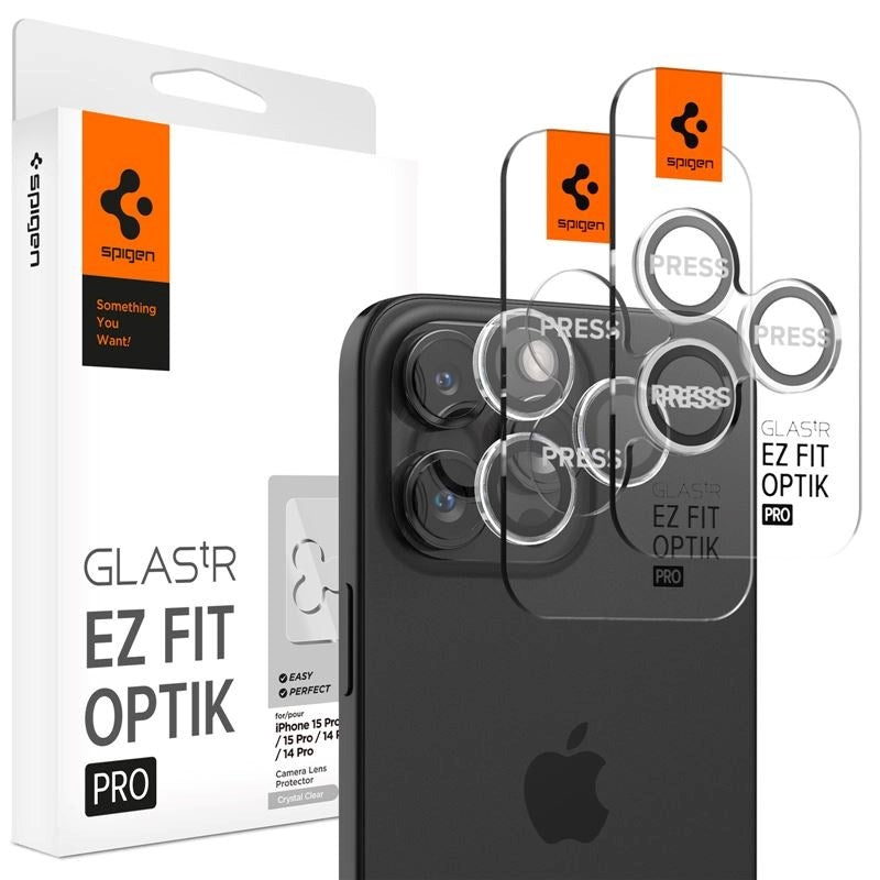 iPhone 16 Pro / 16 Pro Max Spigen EZ Fit. tR Optik Pro Camera Lens Protection - 2 pcs - Transparent