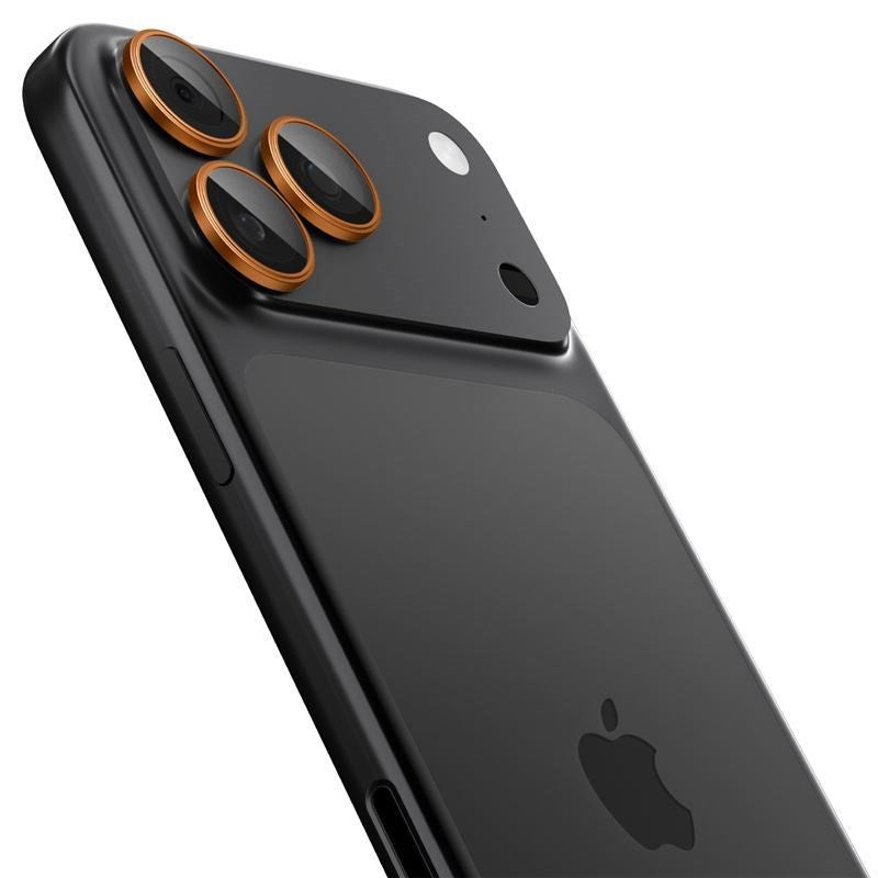 iPhone 17 Pro / 17 Pro Max / 16 Pro / 16 Pro Max / 15 Pro / 15 Pro Max / 14 Pro / 14 Pro Max Spigen Glass tR EZ Fit Optik Pro Camera Lens Protection Glass - 2 pcs - Orange