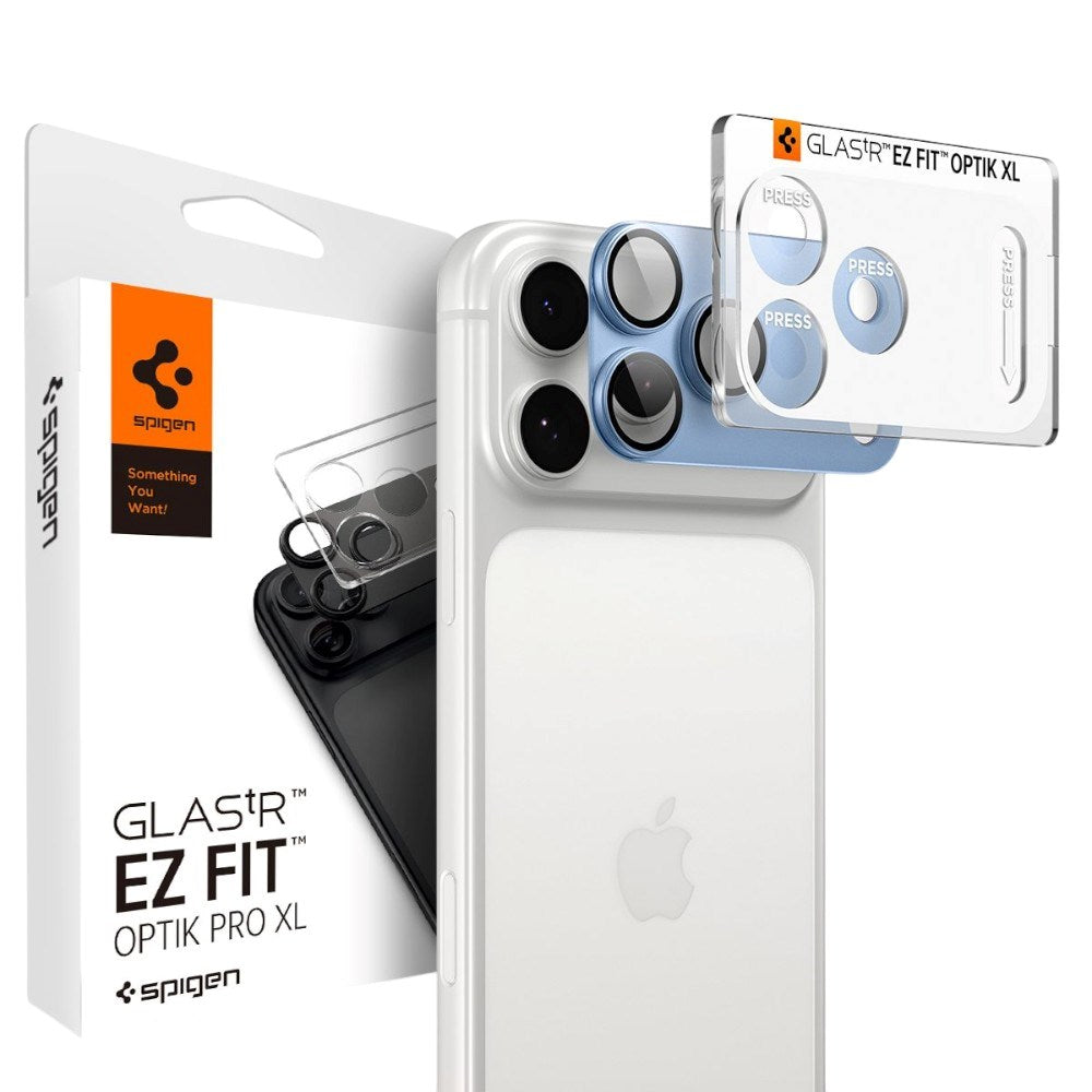 iPhone 18 Pro Spigen Glass tR EZ Fit Optik Pro XL Camera Lens Protector - Blue