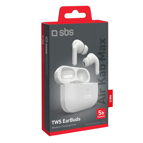 SBS Air Kab Max True Wireless In-Ear Bluetooth Headphones - White