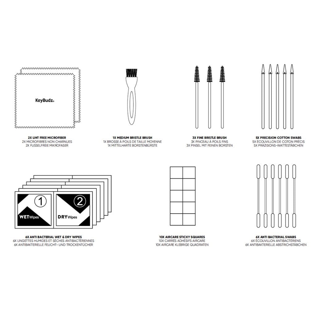KeyBudz Cleaning Kit for Headphones & Phone & Keyboard