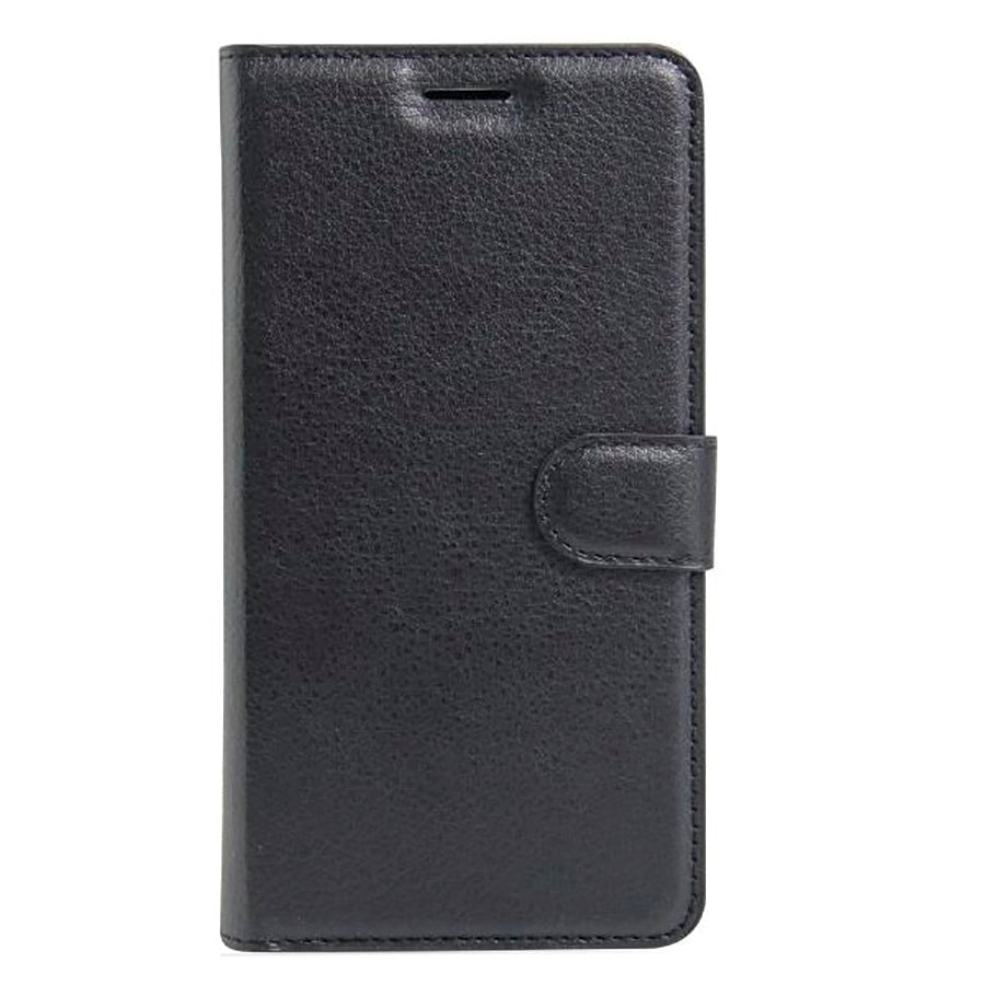 iPhone SE (2022 / 2020) / 8 / 7 Phone Wallet Case Soft Pouch Leather Black