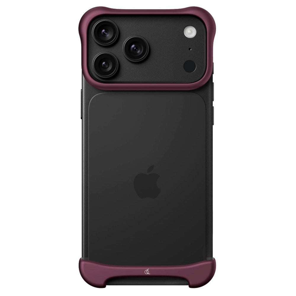 iPhone 18 Pro Arc Pulse Aluminum Bumper Case - Matte Dark Red