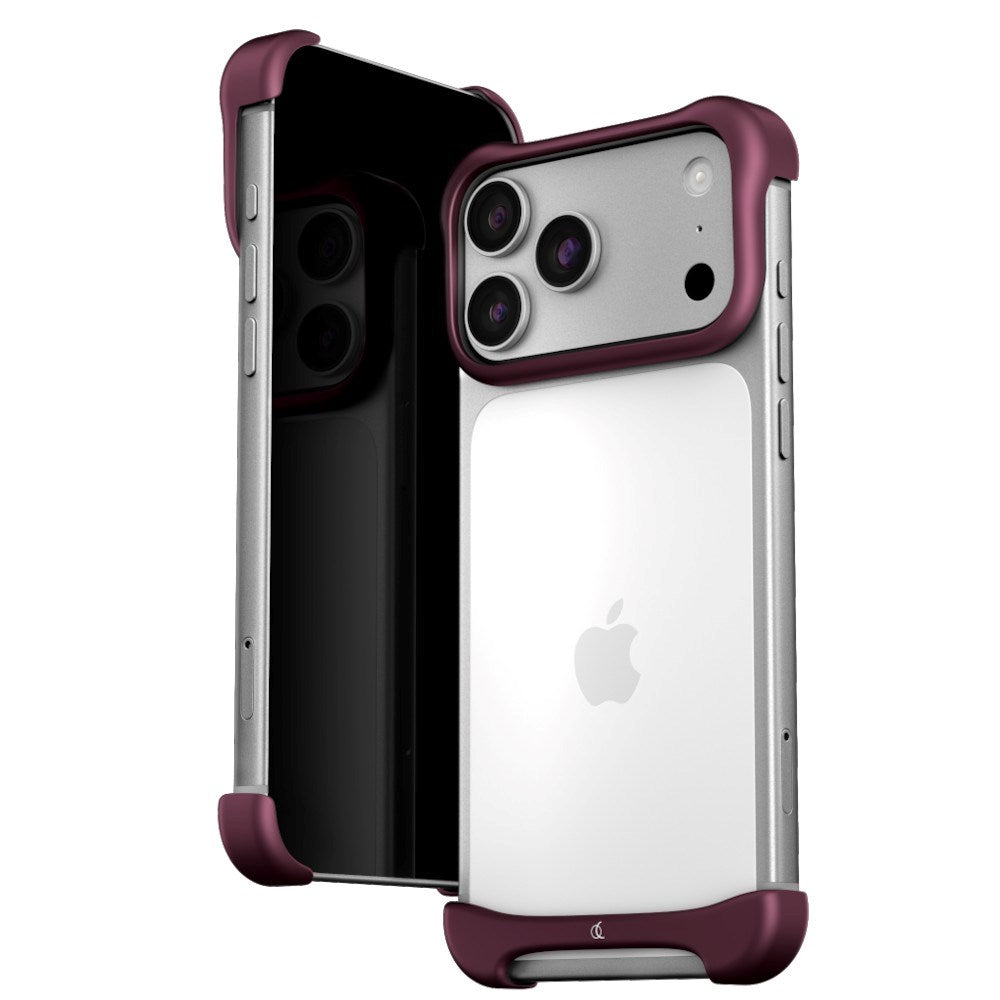 iPhone 18 Pro Max Arc Pulse Aluminum Bumper Case - Matte Dark Red