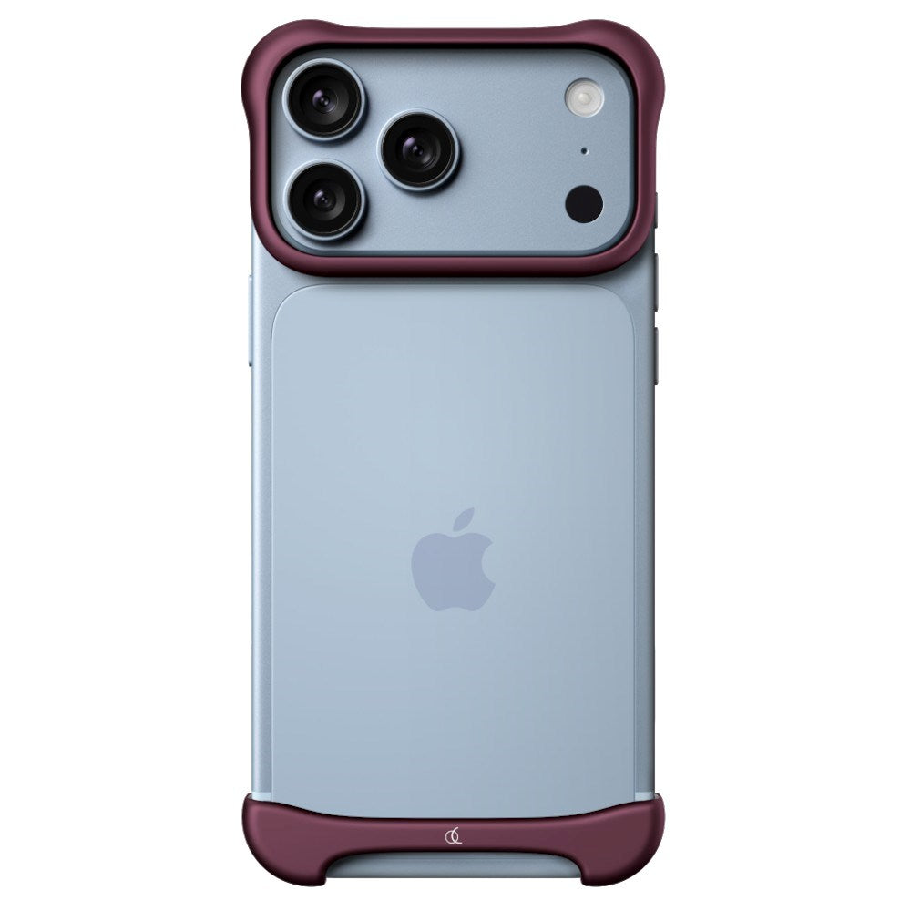 iPhone 18 Pro Max Arc Pulse Aluminum Bumper Case - Matte Dark Red