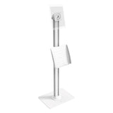 DELTACO Office Tablet Floor Stand w. Shelf - White