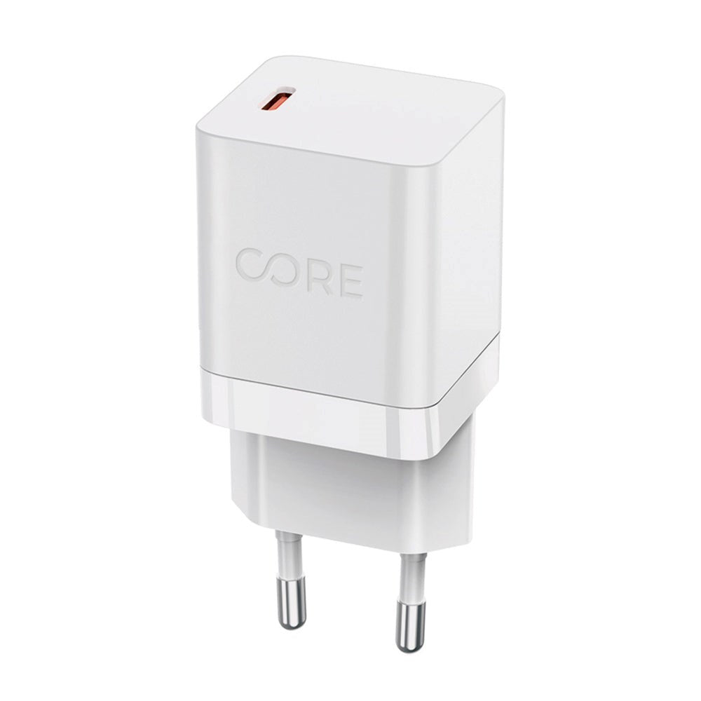 Forever Core 20W Wall Charger with USB-C - Power Delivery - White