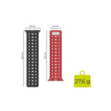 Apple Watch (42/44/SE/45/46/49mm) Mobile Origin Magnetic Silicone Strap - Black / Red