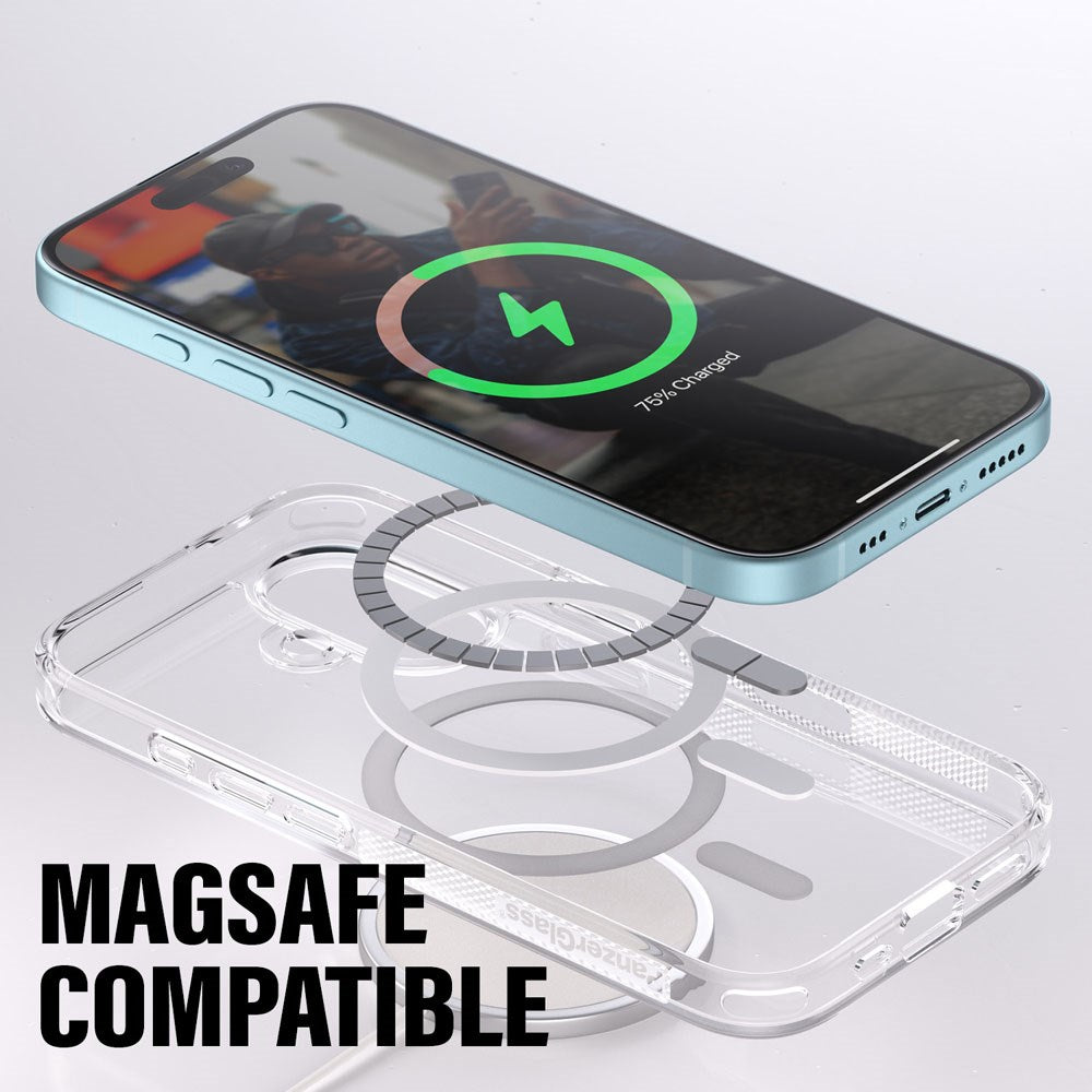 iPhone 16 Pro PanzerGlass 3-i-1 Bundle m. EasyAligner - Screen Protector (UWF) / Case / Camera Protection - Transparent / Black