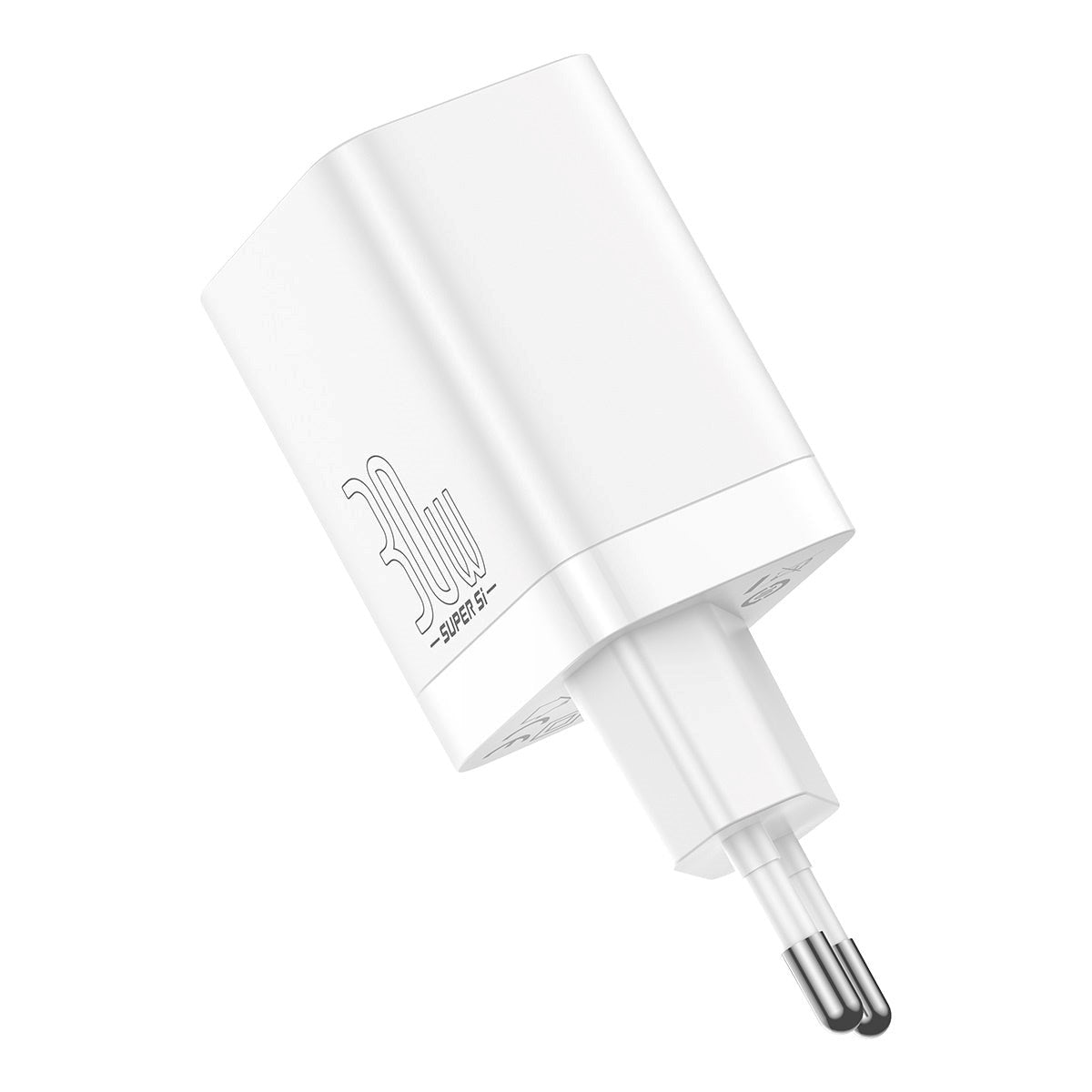 Baseus 30W Super Si Pro Wall Charger USB-C & USB-A - White