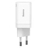 Baseus 30W Super Si Pro Wall Charger USB-C & USB-A - White