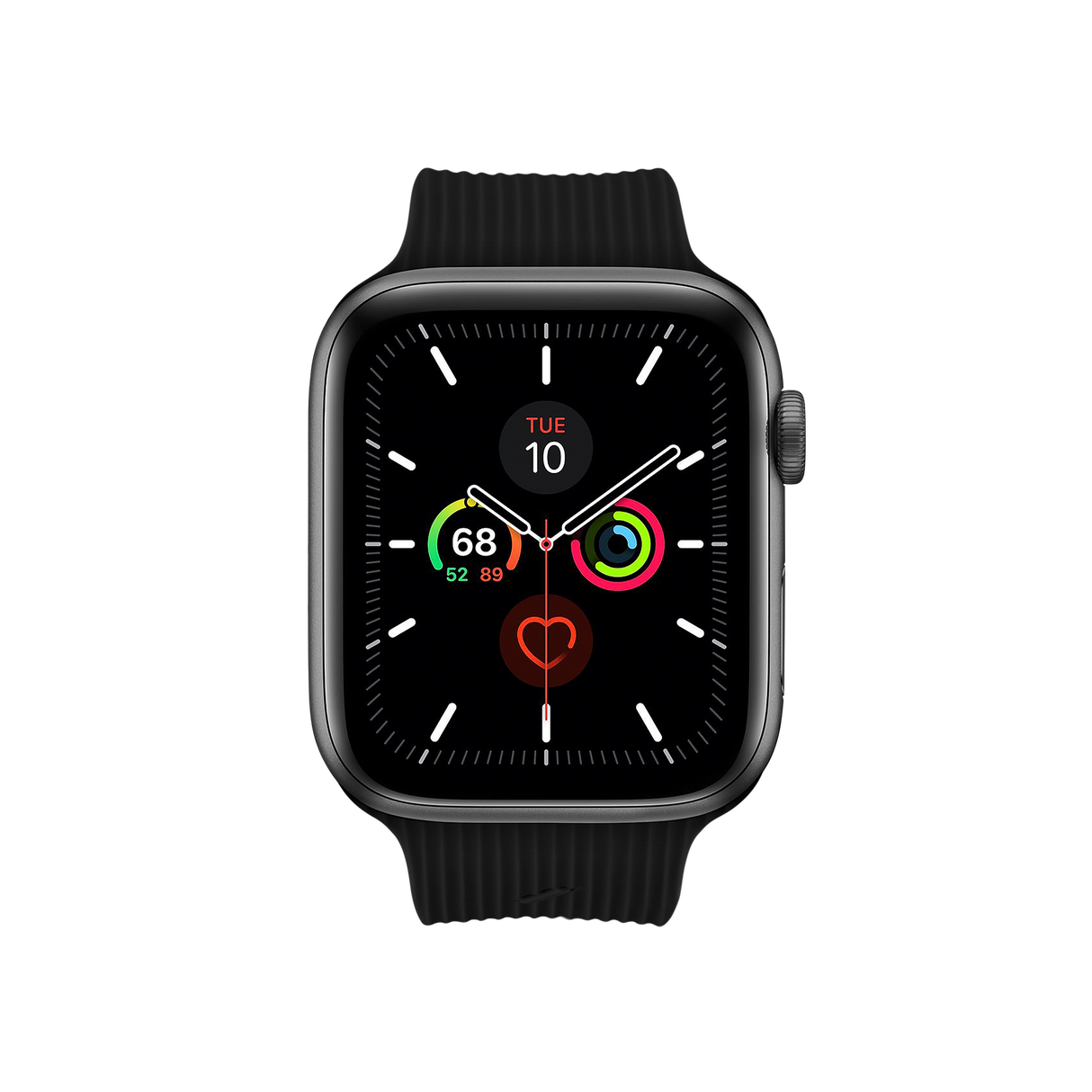 Apple Watch (42/44/SE/45/46/49mm) Native Union Curve Strap Black Silicone Strap - Black