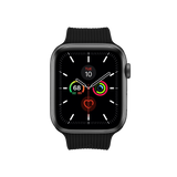 Apple Watch (42/44/SE/45/46/49mm) Native Union Curve Strap Black Silicone Strap - Black