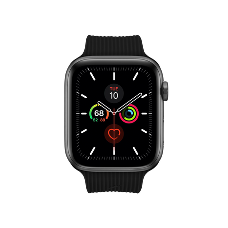 Apple Watch (42/44/SE/45/46/49mm) Native Union Curve Strap Black Silicone Strap - Black